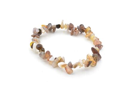 HAKİKİ DOĞAL KIRIK TAŞ BOTSWANA AKİK TAŞI BİLEKLİK VE KOLYE SETİ