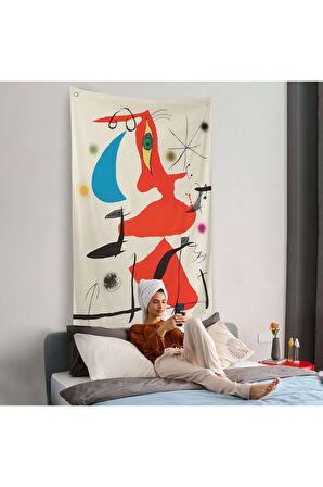 Joan Miro - Sürreal Soyut Duvar Örtüsü-7365