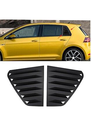 Volkswagen Golf 7 - 7.5 Kelebek Cam Kaplama Vizörü Parlak Siyah