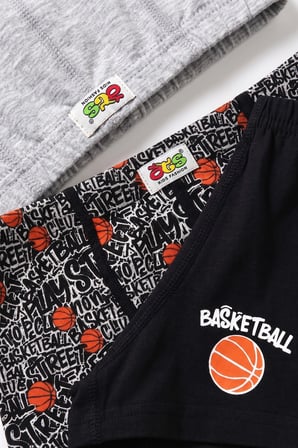 Öts Erkek Çocuk 3’lü Pamuklu Boxer Baskılı Terletmez Doğal Yapı (7366-3)