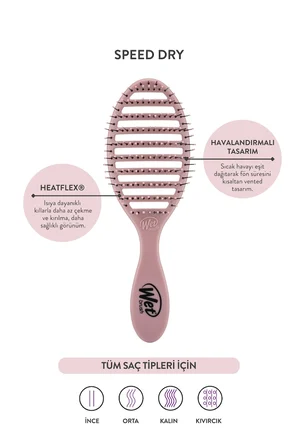 Wet Brush Speed Dry Dusty Rose Saç Fırçası - Pembe