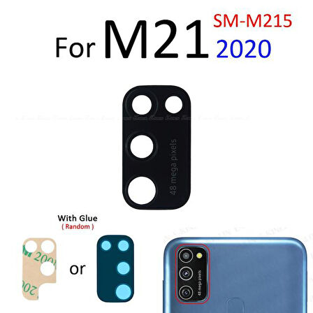 Tkgz Samsung Galaxy M21 Arka Kamera Camı Lens Yapışkanlı