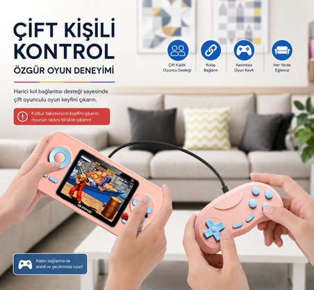 S5 520 Klasik Oyun Tek Konsolda Dev Arşiv Her An Oyun Her Yerde Eğlence TV’ye Bağlan Büyük Ekranda Oyna