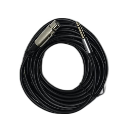 10 Metre Xlr Dişi - 6.35 Mm Mono Jak Mikrofon Kablosu - Profesyonel Dengeli Ses Ve Enstrüman Kablosu