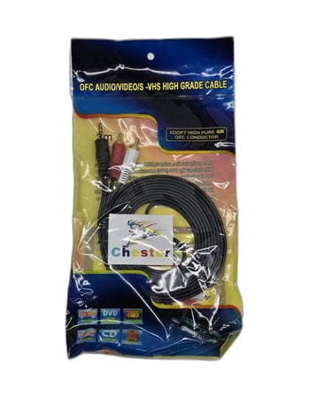 3 Metre 2 Rca To Aux Kablo - 3.5 Mm Stereo Jack Ses Aktarım Kablosu - Kırmızı Beyaz Tos Fiş