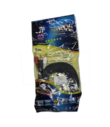 5 Metre 2 Rca To Aux Kablo - 3.5 Mm Stereo Jack Ses Aktarım Kablosu - Kırmızı Beyaz Tos Fiş
