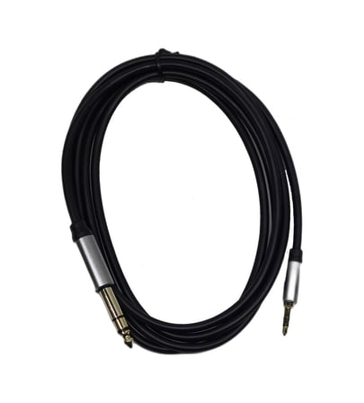 1.8 Metre 3.5 Mm To 6.35 Mm Ses Kablosu - Aux To Büyük Çivi Jak Stereo Kulaklık Ve Amfi Kablosu