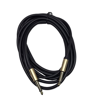 3 Metre 6.35 Mm To 6.35 Mm Ses Kablosu - Stereo Çivi Jak Enstrüman Ve Amfi Bağlantı Kablosu