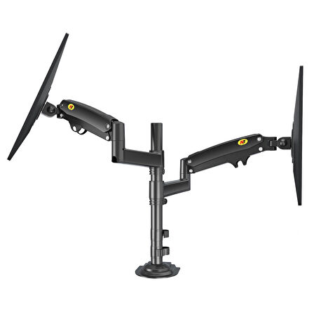 North Bayou Nb H180 Mnt05 17-27" Lcd Led Çift Monitör Tutucu Amortisörlü Monitör Standı