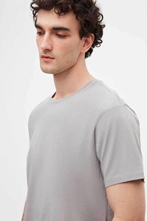 Ds Damat Slim Fit Gri %100 Pamuk T-Shirt 4HC141996753M