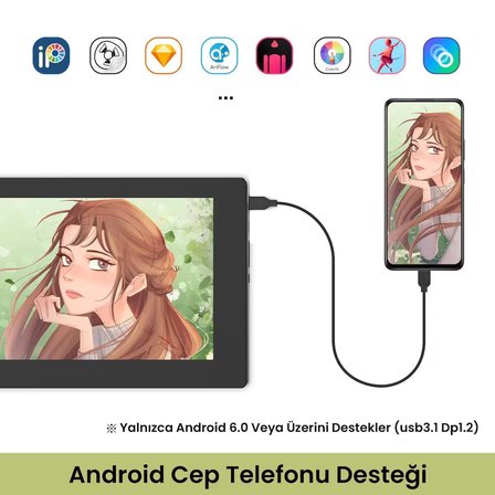 Veikk VK1200V2 16384 Levels 11.6" IPS HD Grafik Tablet + Kalem