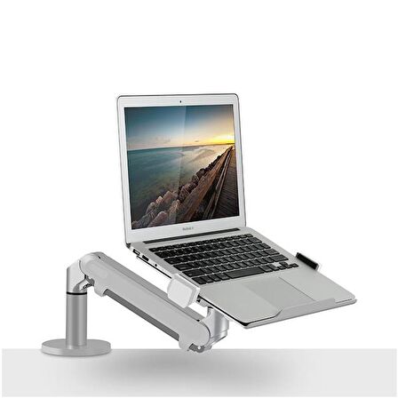 NPO STD7070GS 10"-27" VESA Monitör/Notebook Stand Tek Kol Gümüş Gri