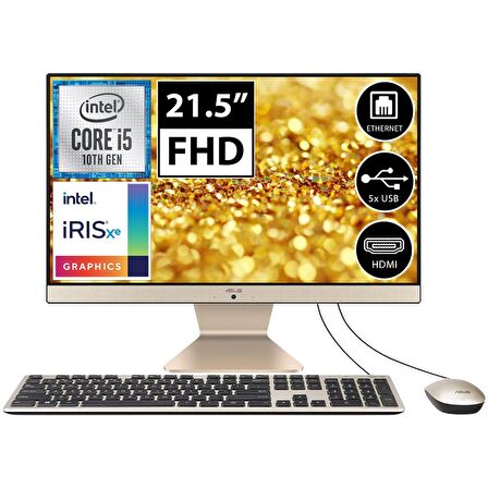 Asus Vivo V222FAK-BA025M09 i5-10210U 64GB 256SSD 21.5" FullHD FreeDOS All In One Bilgisayar