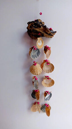 Shell Figürlü Boncuklu 3'lü Rüzgar Gülü