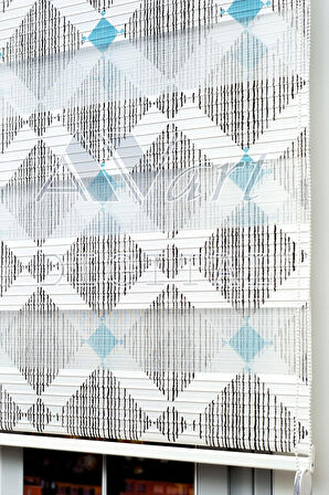 Çizgi Desen Baskılı Zebra Perde - Dijital Baskılı Zebra Stor Perde