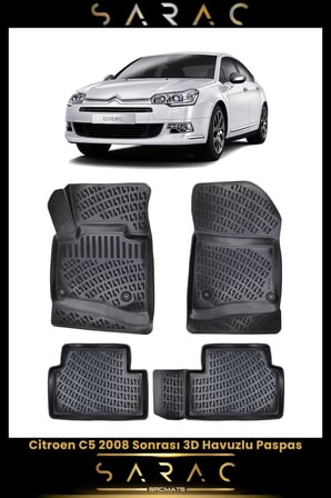 Citroen C5 2022 Model Araca Özel 3d Havuzlu Paspas