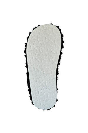 Kadın Panduf Kaydırmaz Taban Ev Botu Kalın Hafif Taban SİYAH