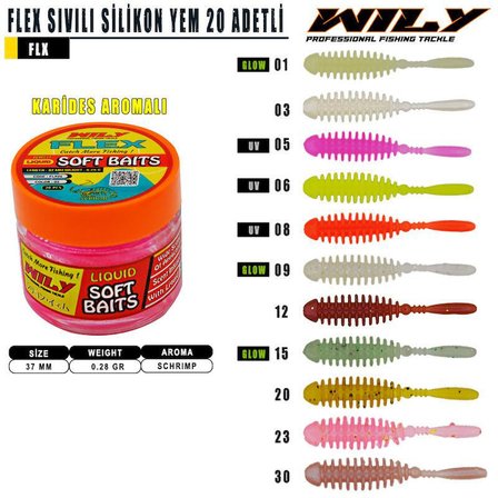 Wily Flex RENK 08 Sıvılı Silikon 37 mm 20 Adet