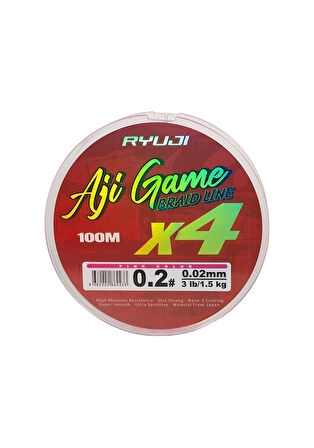 Ryuji Aji Game 4b Pink 100m İp Misina 0,02mm 0.02 Mm