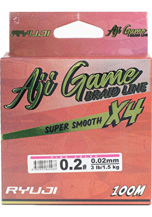 Ryuji Aji Game 4b Pink 100m İp Misina 0,02mm 0.02 Mm
