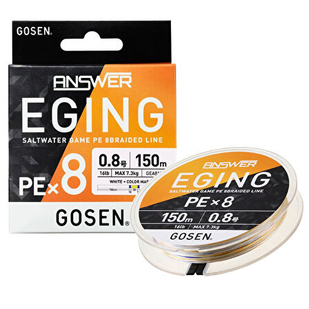 Gosen Eging Answer PE 8 Örgü Özel Kalamar İpi 150mt Multi 0.5 PE