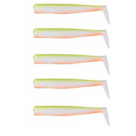 Sandeel Lemon Back 10cm 7gr levrek silikonu 5 Adet