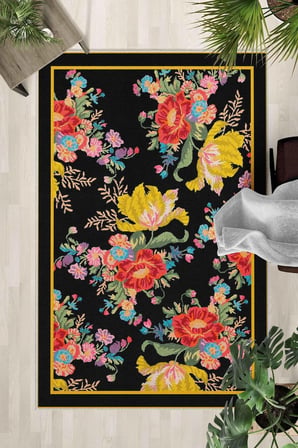 Kaymaz Taban Yıkanabilir Halı – Mutfak, Salon, Yatak Odası için Modern Dijital Baskı Halı (SLNHALI54