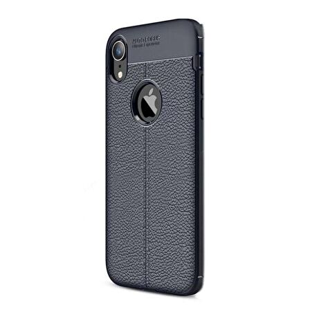Gpack Apple iPhone Xr Kılıf Niss Silikon Deri Görünümlü Koruma