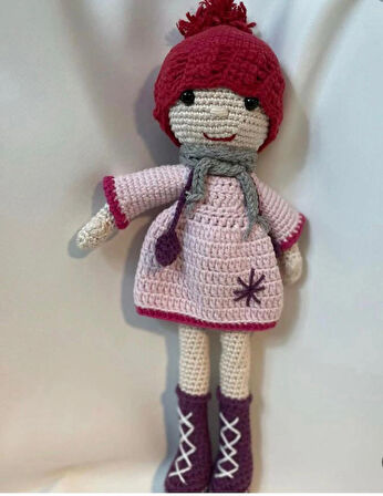 Kış Bebeği Amigurumi Oyuncak Kız Çocuk