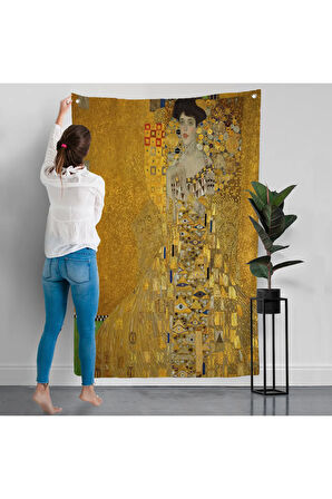 Gustav Klimt - Adele Bloch-Bauer I'in Portre Duvar Örtüsü-7378