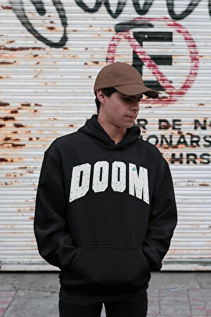 Doctor Doomsday Baskılı Unisex Oversize Marvel Karakter Hoodie