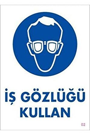 Uyarı Levhası İş Gözlüğü Kullan "2"