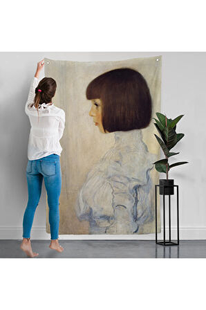 Gustav Klimt - Helene Klimt'in Portresi Duvar Örtüsü-7380