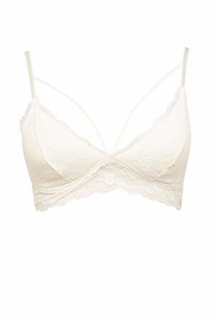 DeFacto Fall in Love Floral Pedli Dantel Kaplı Pedli Büstiyer R6569AZ24SPWT46