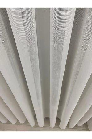 Ribella Ekru Renkli 1/3 Sık Pileli Modern Tül Perde