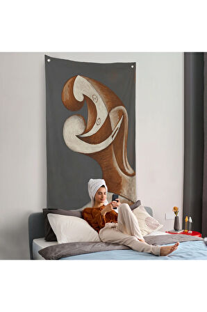 Pablo Picasso - Soyut Baş Duvar Örtüsü-7382