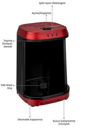 Awox Kafija Kırmızı Kahve Makinesi