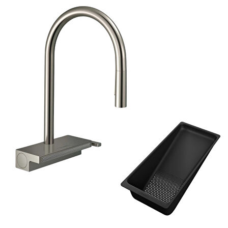 Hansgrohe Aquno Select M81 Spiralli Eviye Bataryası sBox Paslanmaz Çelik