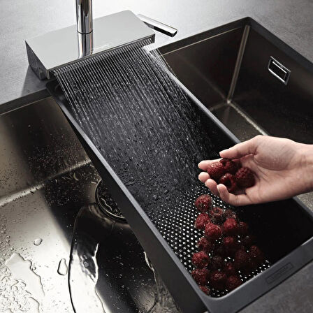Hansgrohe Aquno Select M81 Spiralli Eviye Bataryası sBox Paslanmaz Çelik