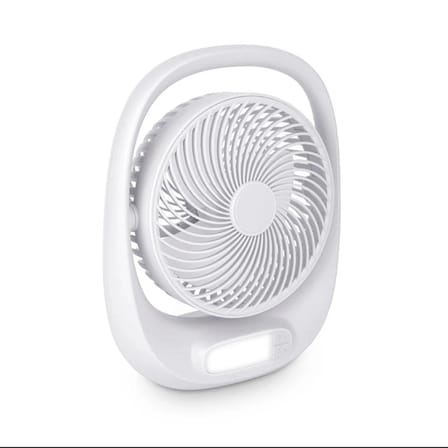 Şarjlı Masaüstü Fan Vantilatör 7'' Led Işıklı 3 Kademeli Taşınabilir Kablosuz Mini Fan