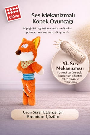 Shaking Fun Serisi Sesli Peluş Tilki - Küçük & Orta Irk