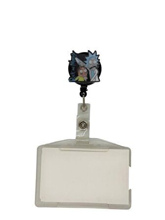 Rick And Morty Temalı Pleksi Baskılı Yoyo Kartlık Yoyo Yaka Kartlığı