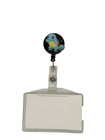 Pokemon Skrtel Temalı Pleksi Baskılı Yoyo Kartlık Yoyo Yaka Kartlığı