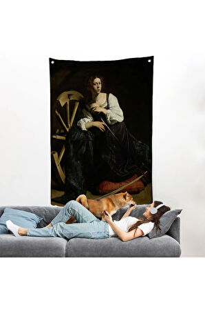 Caravaggio - İskenderiyeli Aziz Catherine Duvar Örtüsü-7386