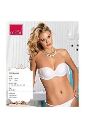 Kadın Beyaz Desteksiz Sütyen 2550