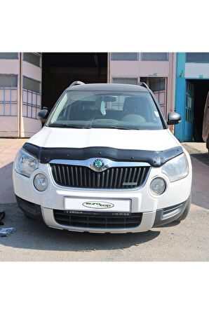 Skoda Yeti Ön Kaput Koruma Rüzgarlığı 3mm Akrilik (abs) Parlak Siyah Deflektör 2009-2013