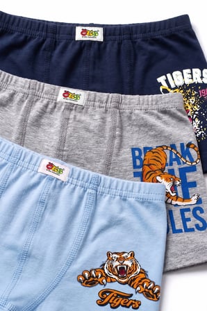 Öts Erkek Çocuk 3’lü Pamuklu Boxer Baskılı Konfor Odaklı Tasarım (7390-3)