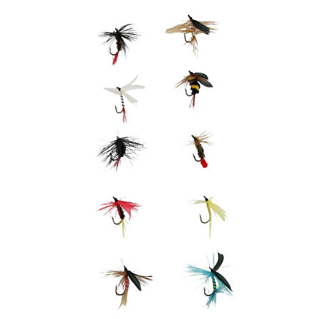 Fladen Fly Set Sorterade Flugor i ask