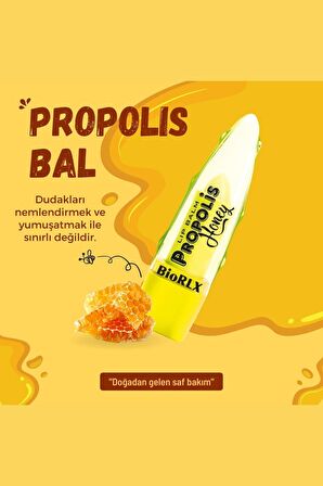 BioRLX Dudak Balmı Propolis  Güçlendirici Renksiz Nemlendirici Cilt Bakımı 3,5g