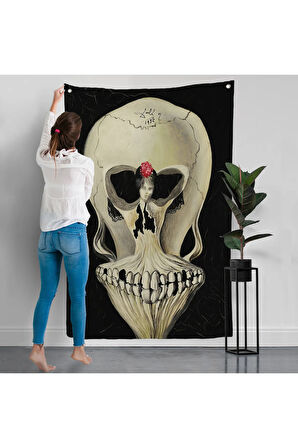 Salvador Dali - Balerin ve Kafatası Duvar Örtüsü-7393